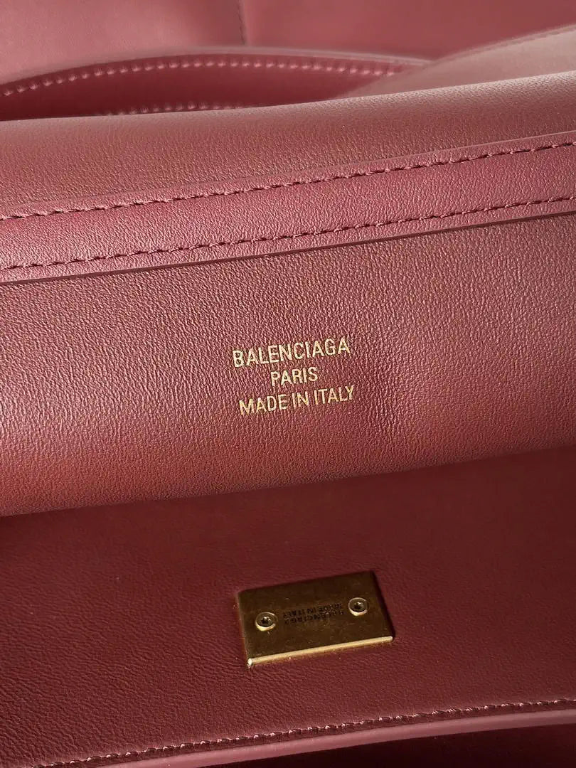 Balenciaga 7897722 Rodeo Handbag Medium in Red smooth calfskin Gold