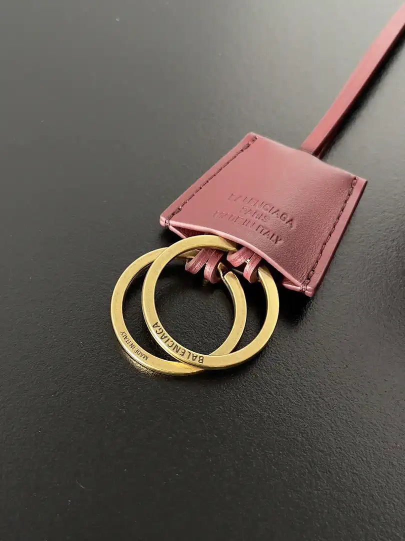 Balenciaga 7897722 Rodeo Handbag Medium in Red smooth calfskin Gold