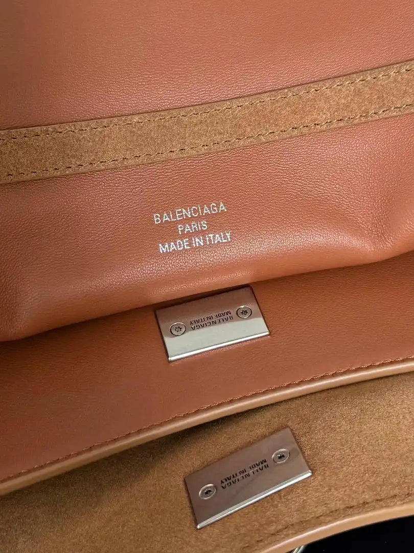 Balenciaga 7897722 Rodeo Handbag Medium in Suede aged-Silver