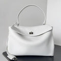 Balenciaga 7897722 Rodeo Handbag Medium in White smooth calfskin aged-gold