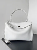 Balenciaga 7897722 Rodeo Handbag Medium in White smooth calfskin aged-gold
