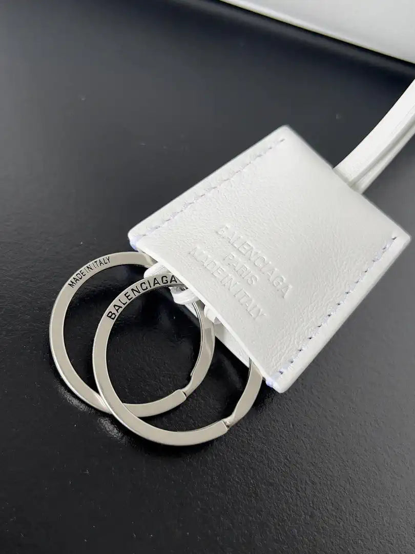 Balenciaga 7897722 Rodeo Handbag Medium in White smooth calfskin aged-gold