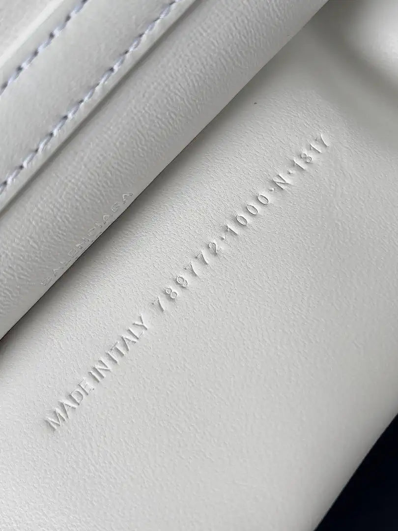 Balenciaga 7897722 Rodeo Handbag Medium in White smooth calfskin aged-gold