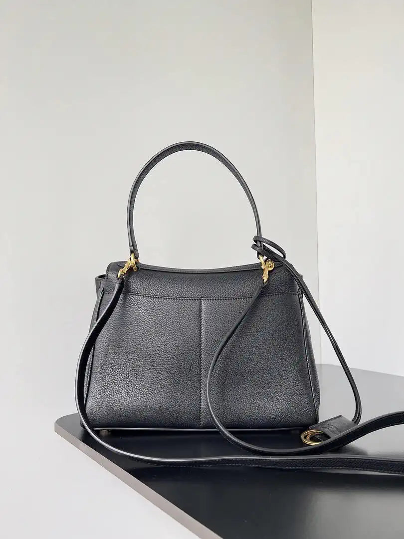 Balenciaga 7897792 Rodeo Handbag Small in black smooth calfskin  aged-gold hardware