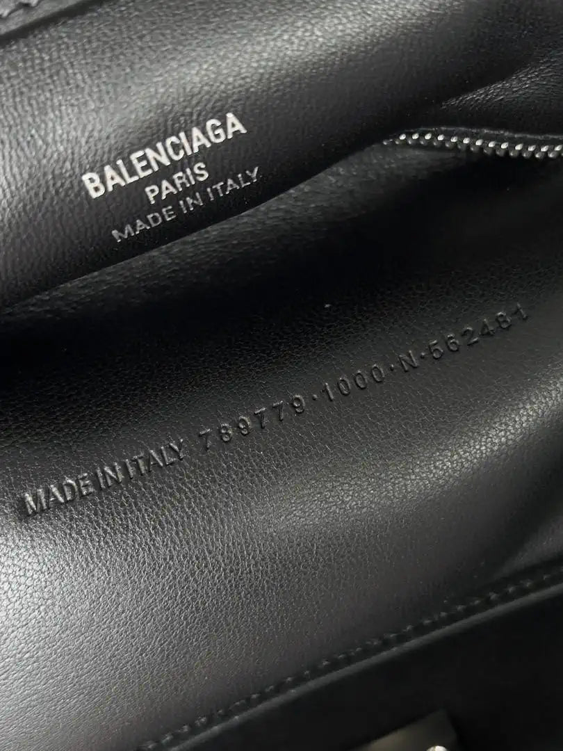 Balenciaga 7897792 Rodeo Handbag Small in black smooth calfskin  aged-Silver