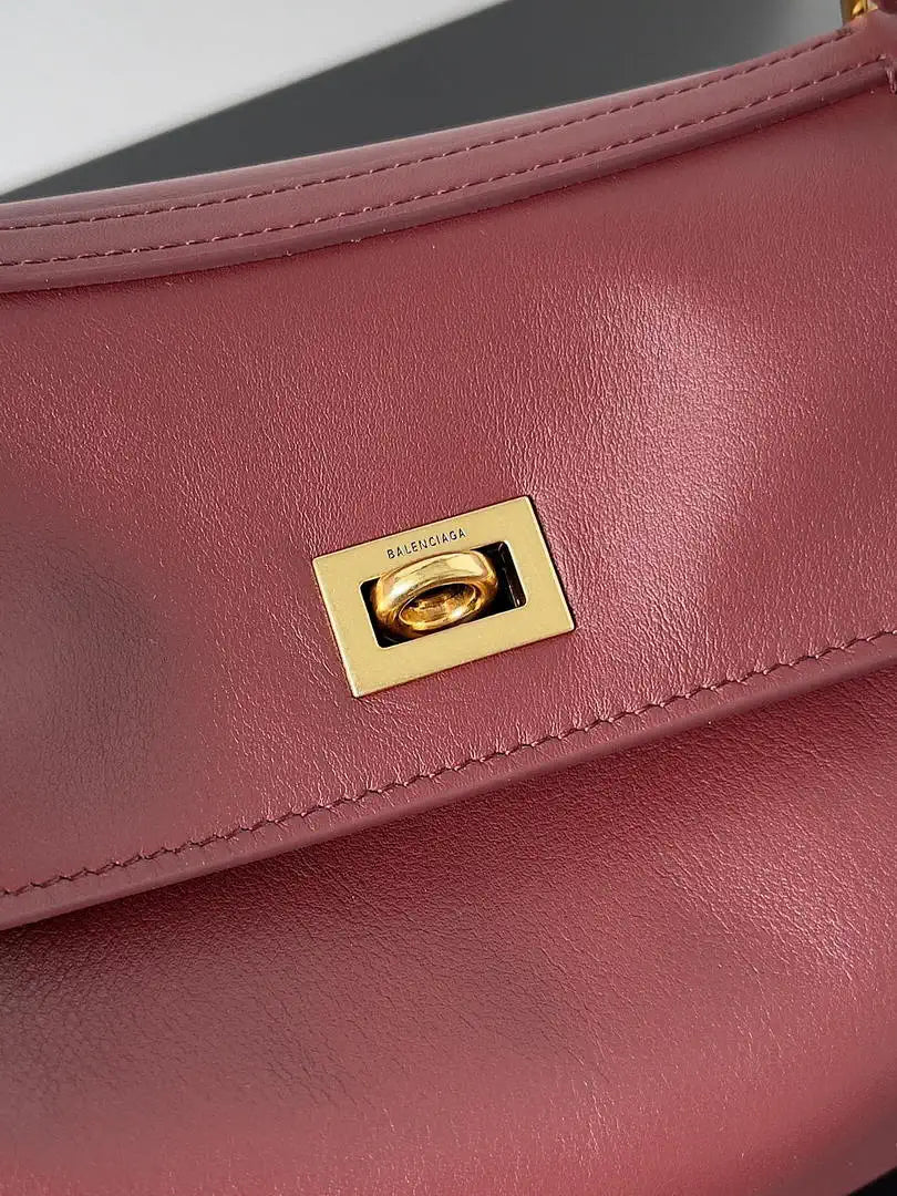 Balenciaga 7897792 Rodeo Handbag Small in Red smooth calfskin Gold