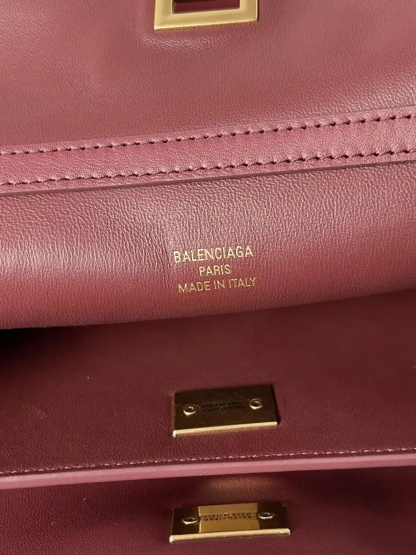 Balenciaga 7897792 Rodeo Handbag Small in Red smooth calfskin Gold