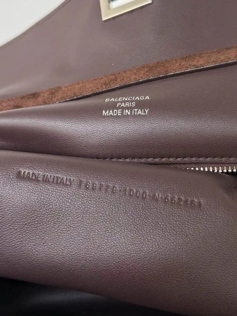 Balenciaga 7897792 Rodeo Handbag Small in Dark Brown Suede aged-Silver