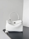 Balenciaga 7897792 Rodeo Handbag Small in White smooth calfskin  aged-Silver