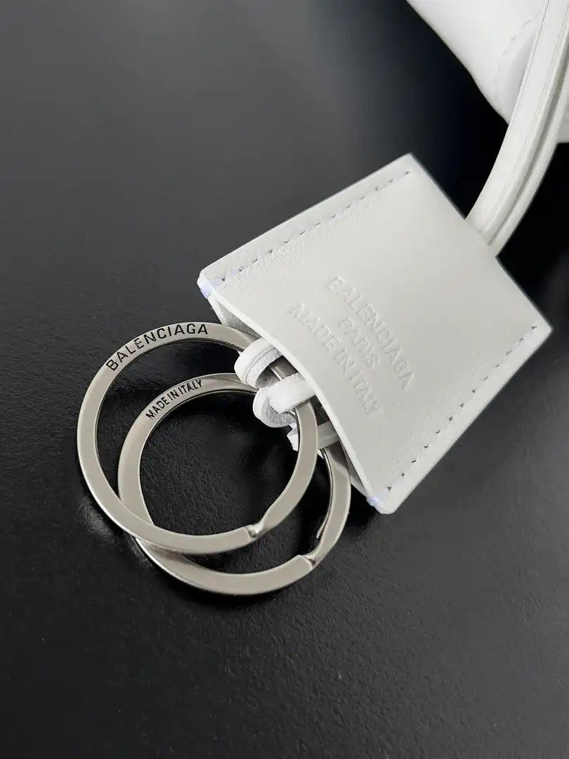 Balenciaga 7897792 Rodeo Handbag Small in White smooth calfskin  aged-Silver