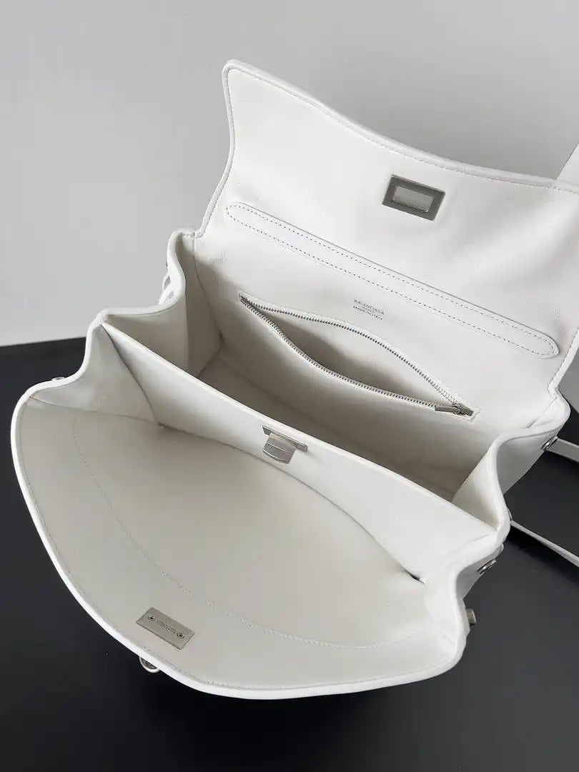 Balenciaga 7897792 Rodeo Handbag Small in White smooth calfskin  aged-Silver
