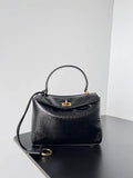 Balenciaga 7954562 Rodeo Handbag Mini in Black Crocodile pattern Gold