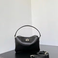 Balenciaga 7954562 Rodeo Handbag Mini in black smooth calfskin aged-Silver hardware