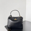 Balenciaga 7954562 Rodeo Handbag Mini in black smooth calfskin aged-gold hardware