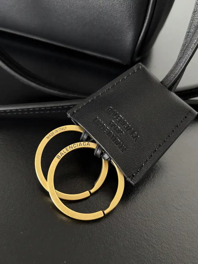Balenciaga 7954562 Rodeo Handbag Mini in black smooth calfskin aged-gold hardware