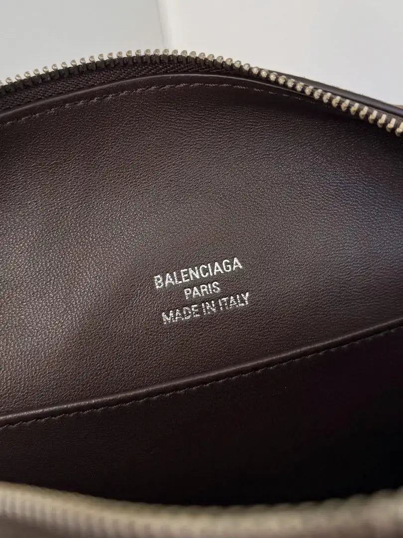 Balenciaga 7954562 Rodeo Handbag Mini in Dark Brown Suede aged-Silver