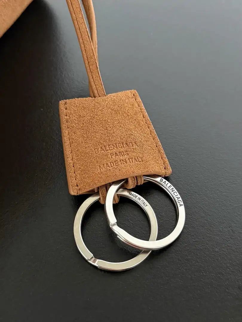 Balenciaga 7954562 Rodeo Handbag Mini in Brown Suede aged-Silver