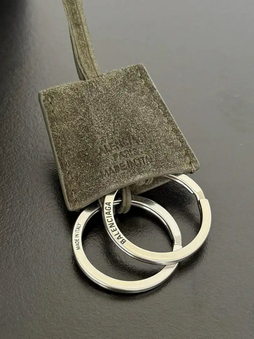 Balenciaga 7954562 Rodeo Handbag Mini in Green Suede aged-Silver
