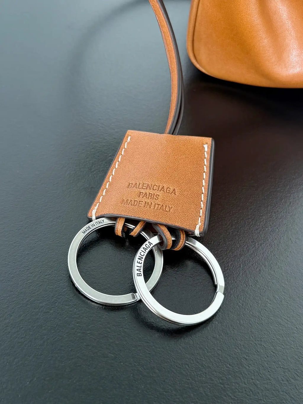 Balenciaga 7954562 Rodeo Handbag Mini in Gold Brown smooth calfskin aged-Silver hardware