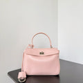 Balenciaga 7954562 Rodeo Handbag Mini in Pink smooth calfskin aged-Silver hardware