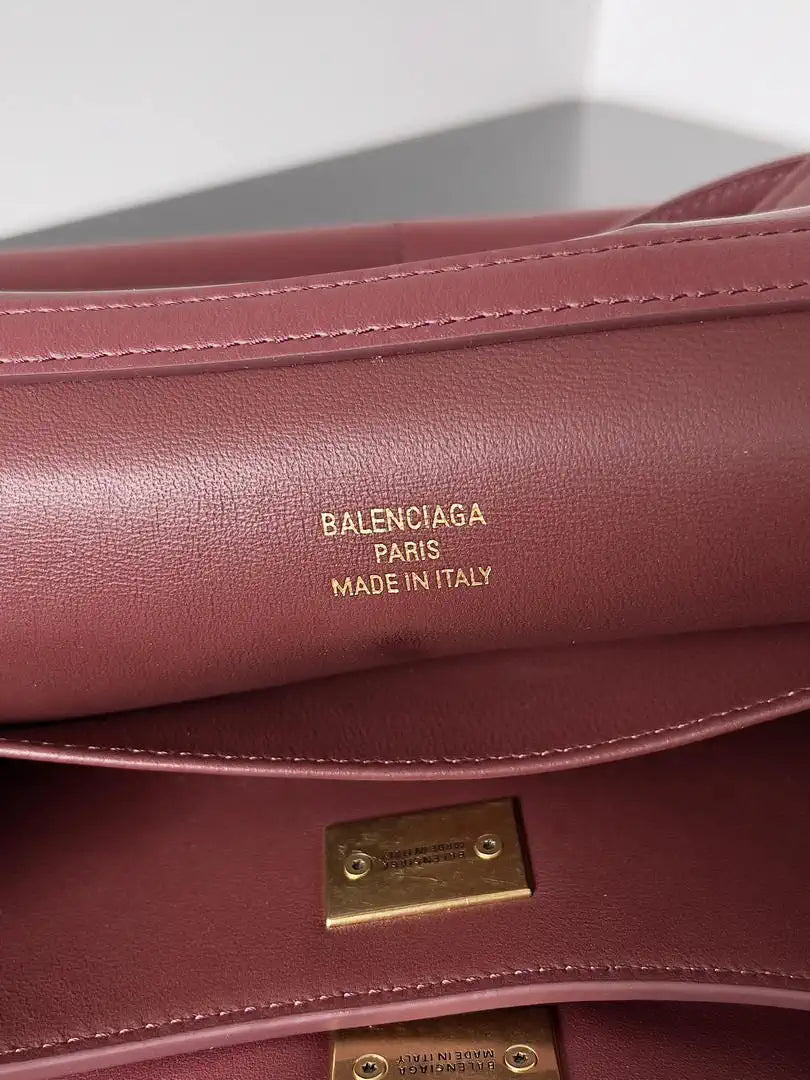 Balenciaga 7954562 Rodeo Handbag Mini in Red smooth calfskin Gold