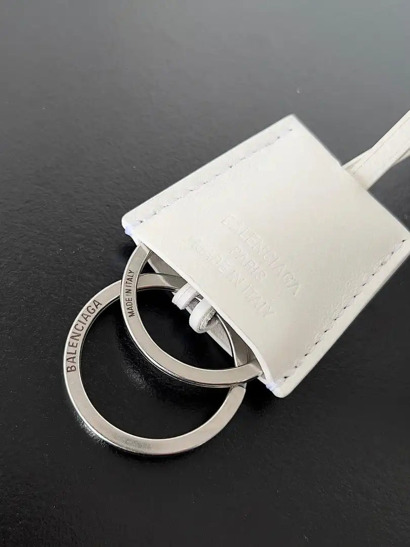 Balenciaga 7954562 Rodeo Handbag Mini in White smooth calfskin aged-Silver