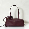 Balenciaga 8264252 Carrie Bowling Bag in Red calfskin aged-gold hardware
