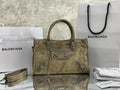 Balenciaga 8414582 Women Le City First Bag in Green Suede