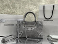 Balenciaga 8414582 Women Le City First Bag in Gray Suede