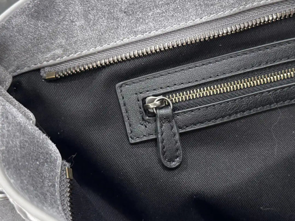 Balenciaga 8414582 Women Le City First Bag in Gray Suede