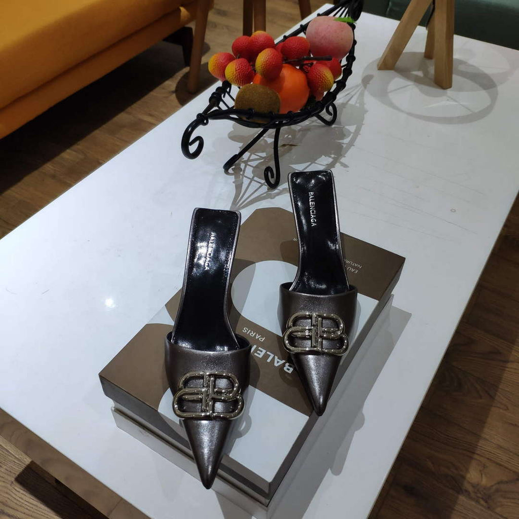 Balenciaga Women's Shoes BB Sign Mules B77569