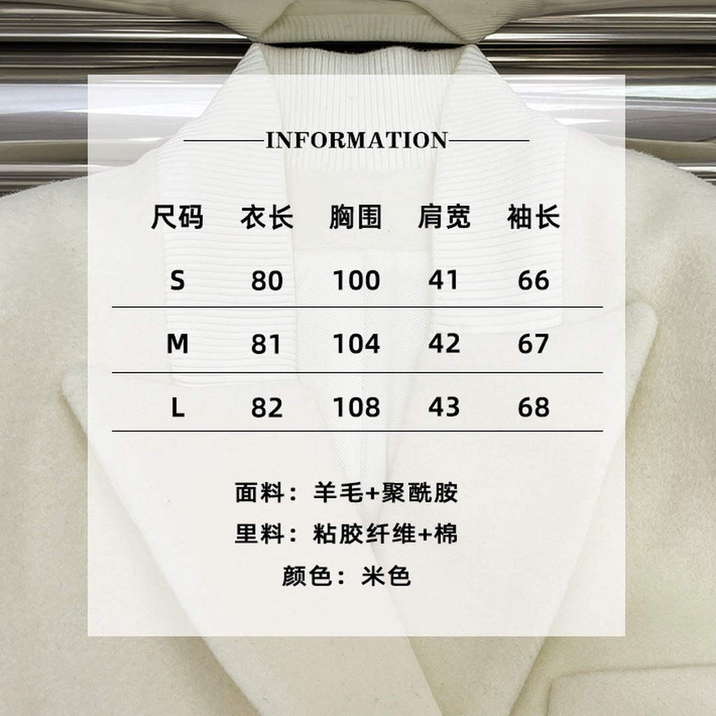 Balmain YH0UB071WB54 Women's Fashion Clothing Long wool coat B73540