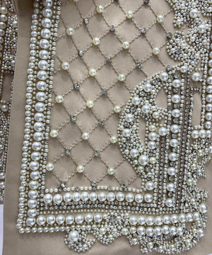 Balmain YH0UB071WB54 Women's Fashion Clothing Pearl Blazer B73541 - S - View 8