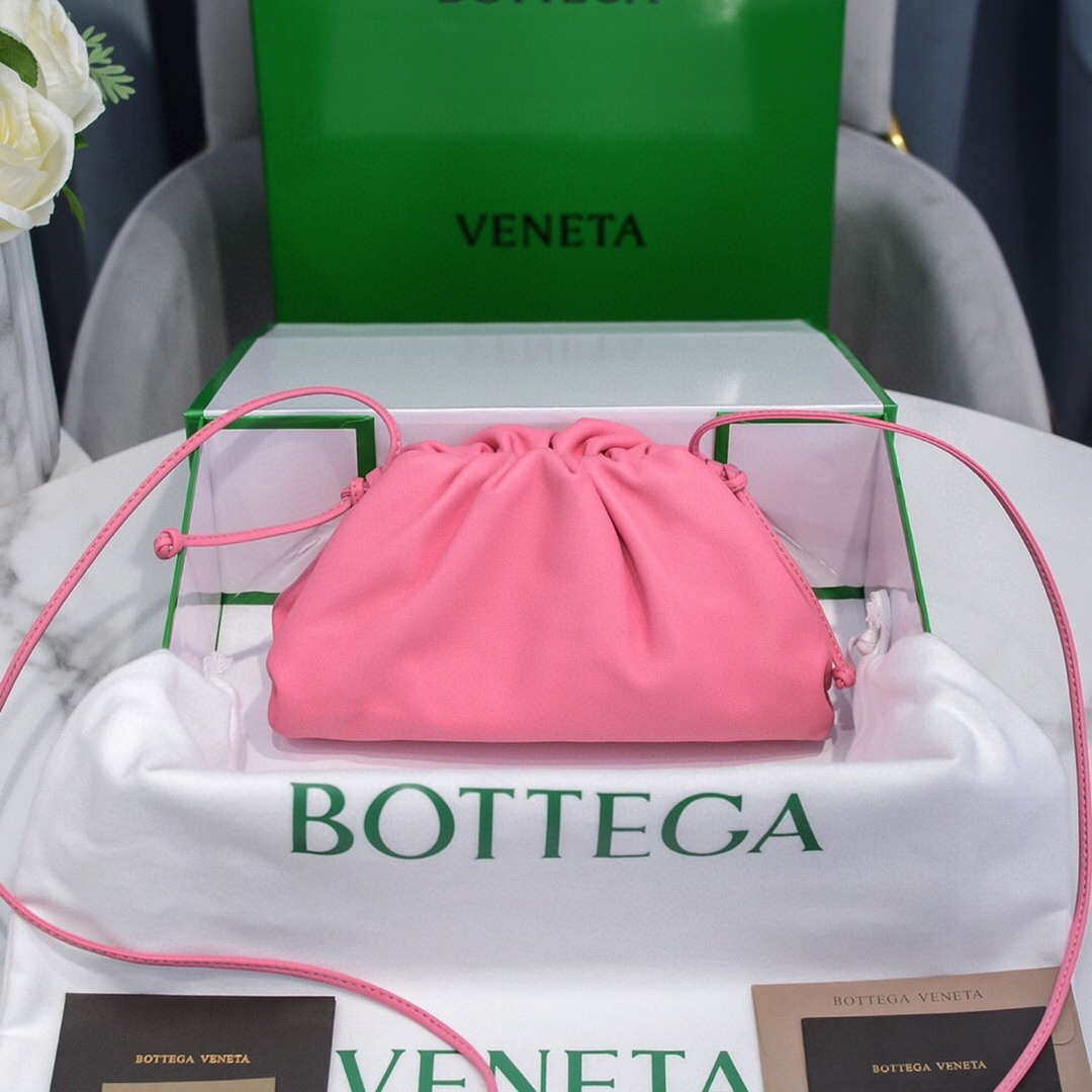 Bottega Veneta 585852 BV Mini Pouch Pink Bag - Default Title - View 1