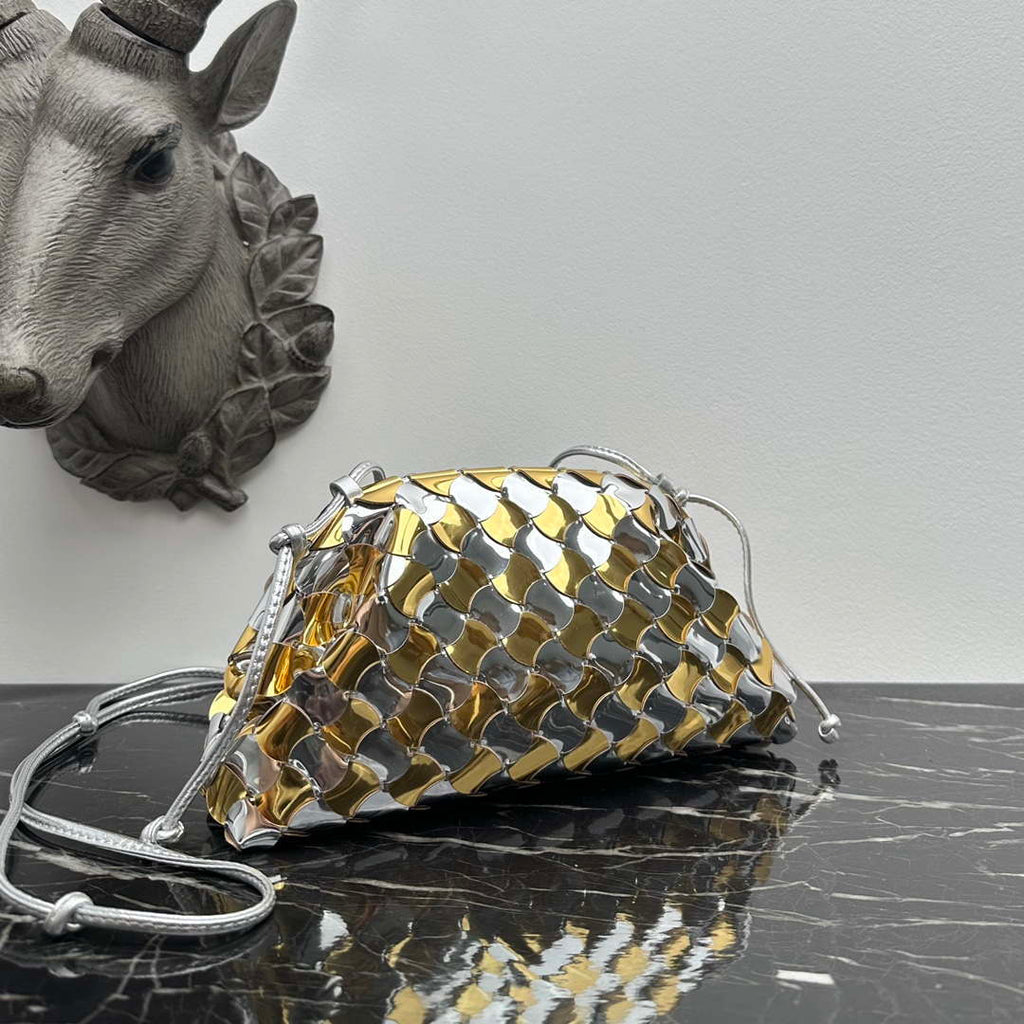 Bottega Veneta BV 585852 Mini Pouch Silver gold Bag