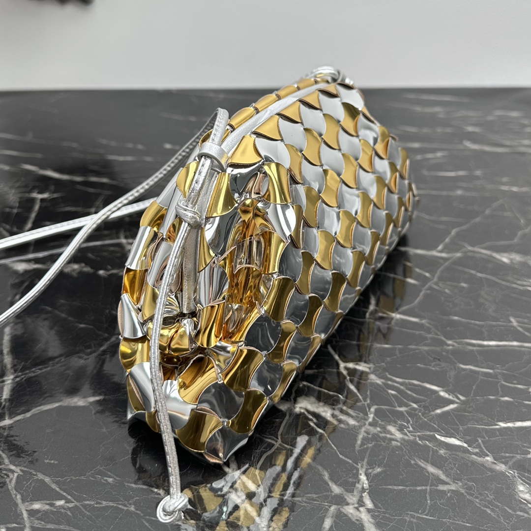 Bottega Veneta BV 585852 Mini Pouch Silver gold Bag - Default Title - View 4