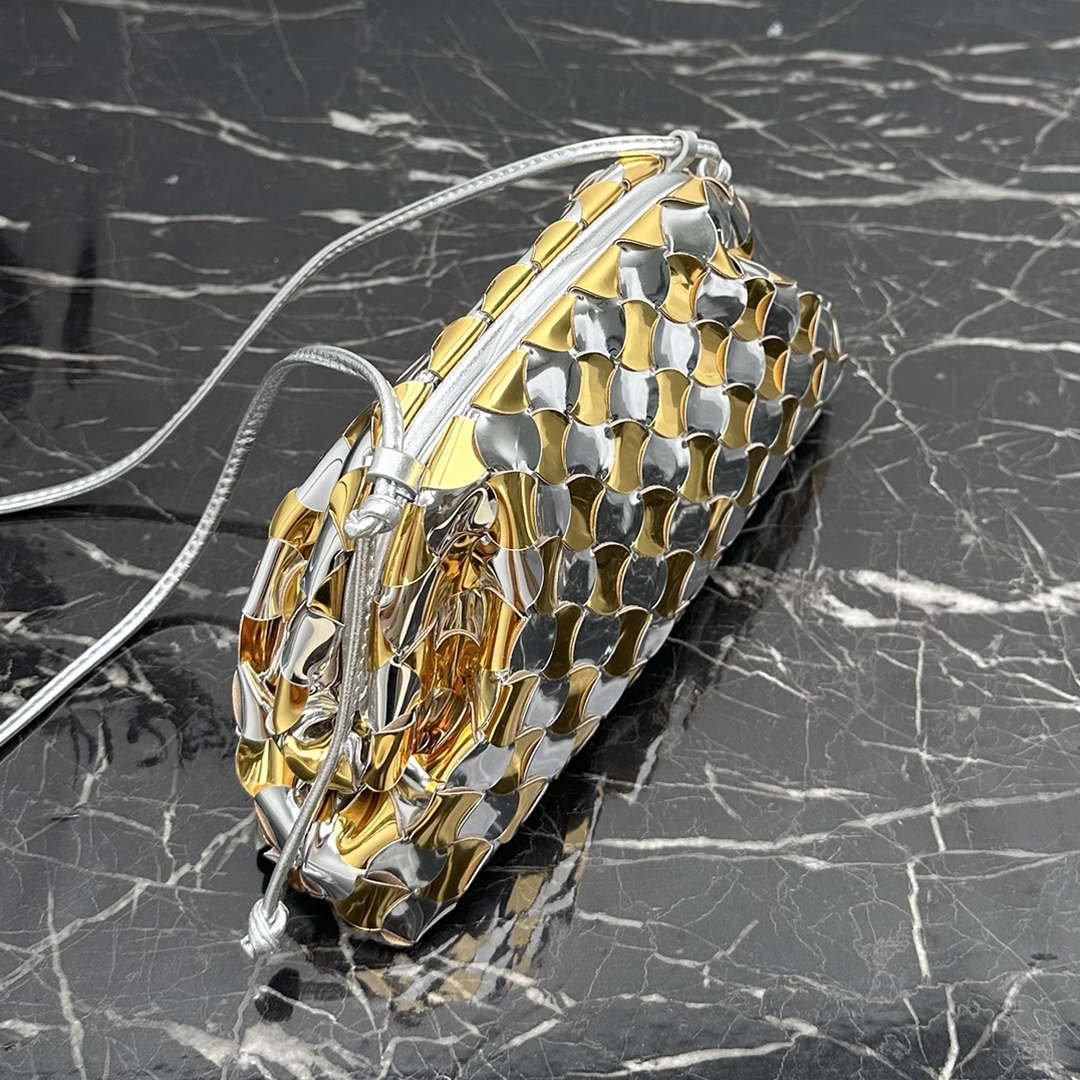 Bottega Veneta BV 585852 Mini Pouch Silver gold Bag - Default Title - View 7