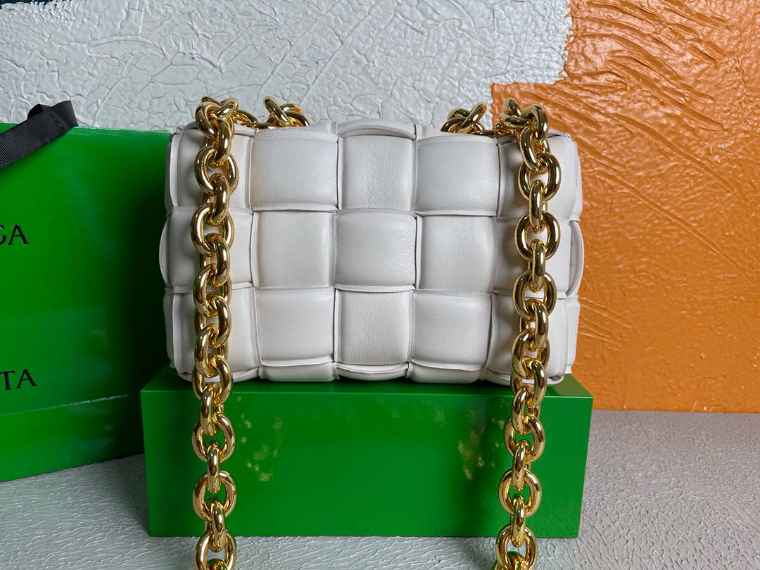 Bottega Veneta BV 20206 Chain Cassette 631421 White Gold