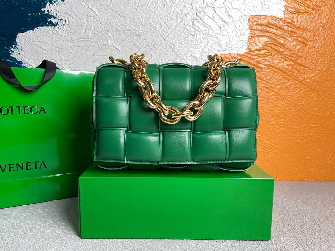 Bottega Veneta BV 20206 Chain Cassette 631421 Green Gold - Default Title - View 1