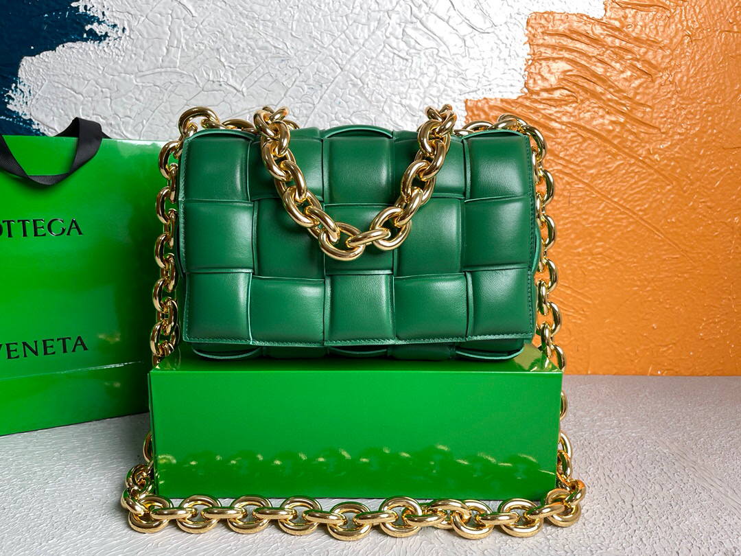 Bottega Veneta BV 20206 Chain Cassette 631421 Green Gold - Default Title - View 2