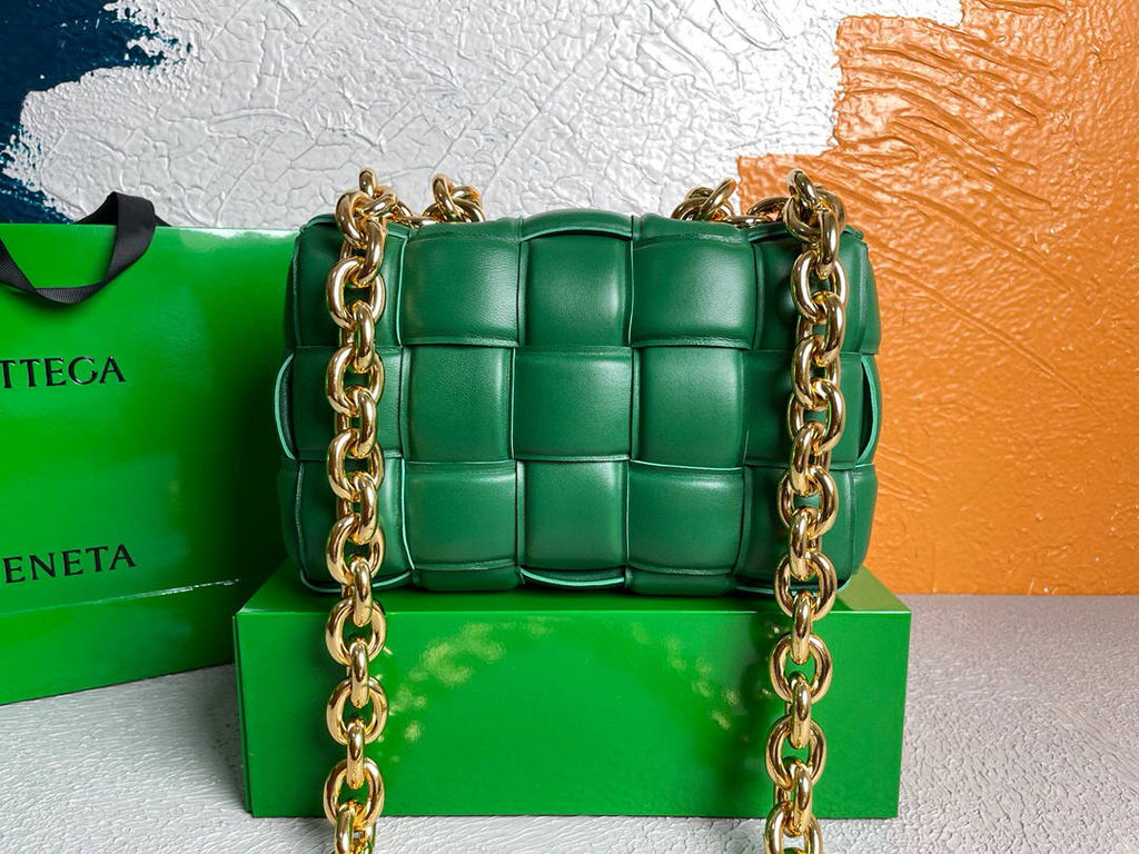 Bottega Veneta BV 20206 Chain Cassette 631421 Green Gold