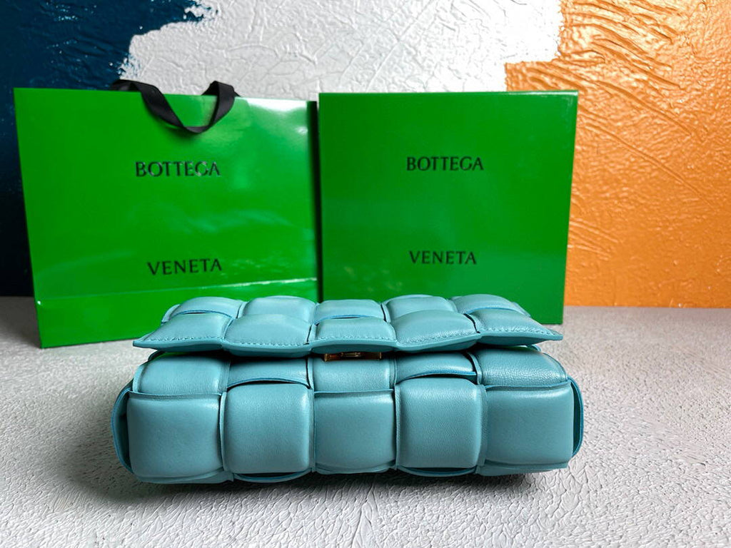 Bottega Veneta BV 20206 Chain Cassette 631421 Light Blue Gold