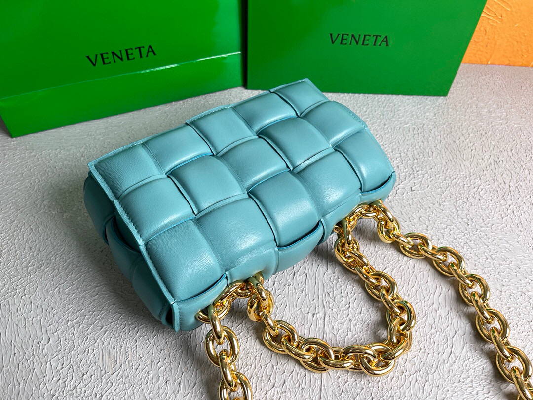Bottega Veneta BV 20206 Chain Cassette 631421 Light Blue Gold - Default Title - View 6