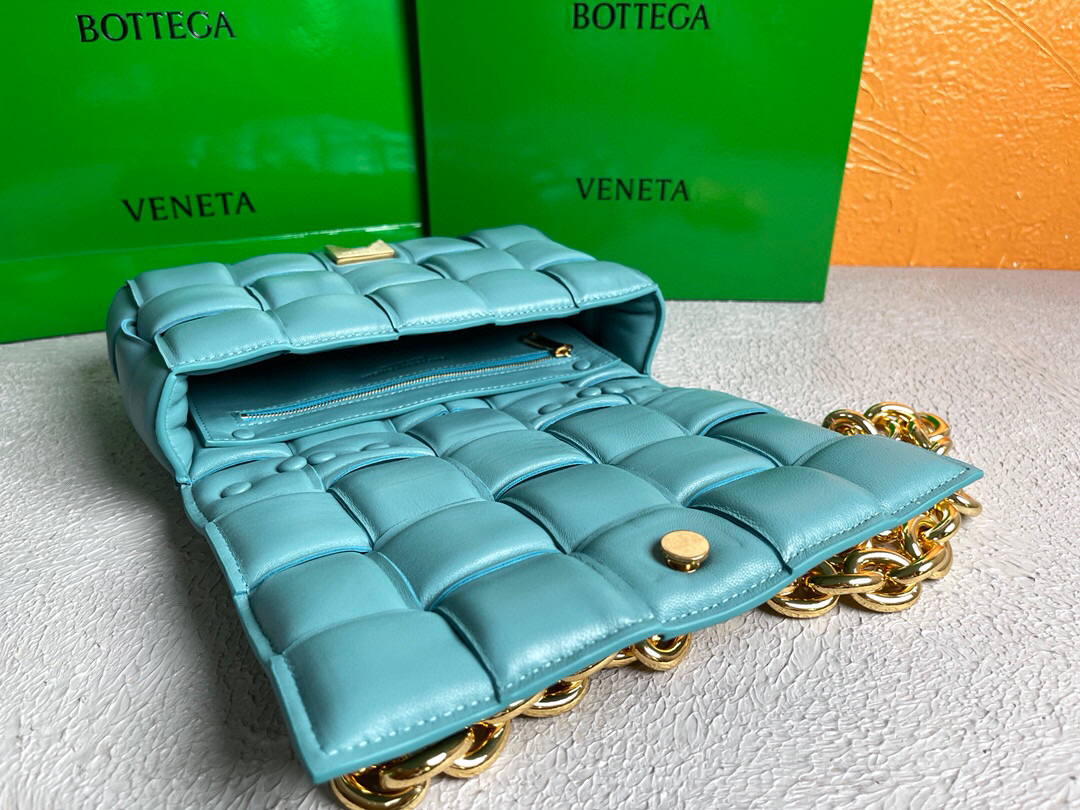Bottega Veneta BV 20206 Chain Cassette 631421 Light Blue Gold - Default Title - View 7