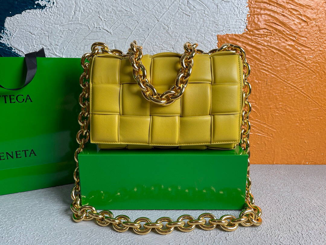 Bottega Veneta BV 20206 Chain Cassette 631421 Lemon Yellow Gold - Default Title - View 6