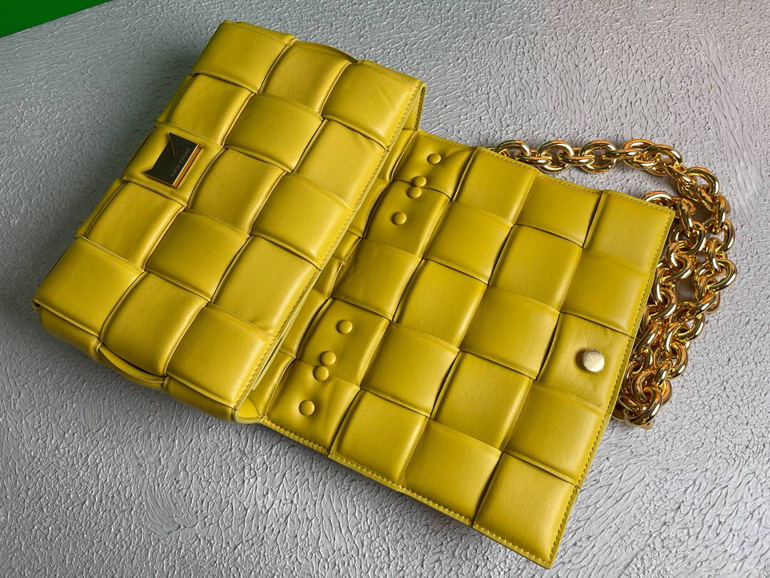 Bottega Veneta BV 20206 Chain Cassette 631421 Lemon Yellow Gold