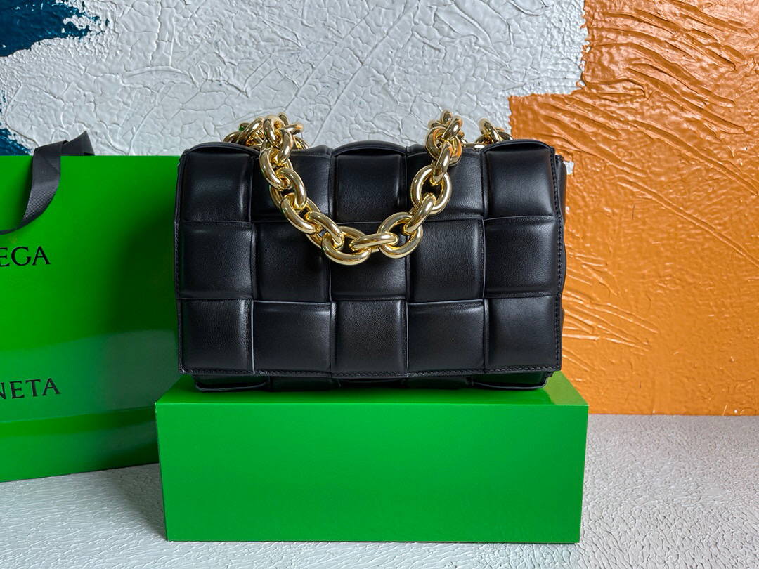 Bottega Veneta BV 20206 Chain Cassette 631421 Black Gold - Default Title - View 1