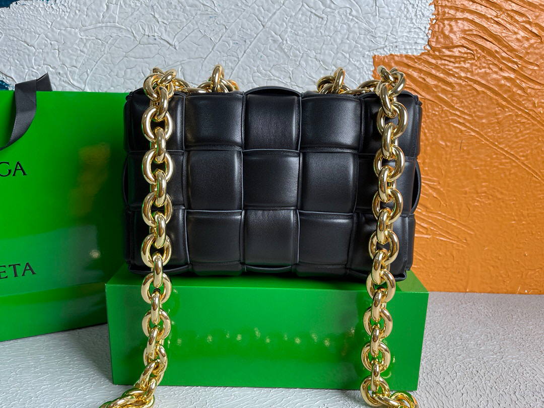 Bottega Veneta BV 20206 Chain Cassette 631421 Black Gold - Default Title - View 3