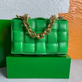 Bottega Veneta BV 20206 Chain Cassette 631421 Grass Green Gold - Default Title - View 1