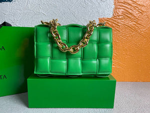Bottega Veneta BV 20206 Chain Cassette 631421 Grass Green Gold - Default Title - View 1